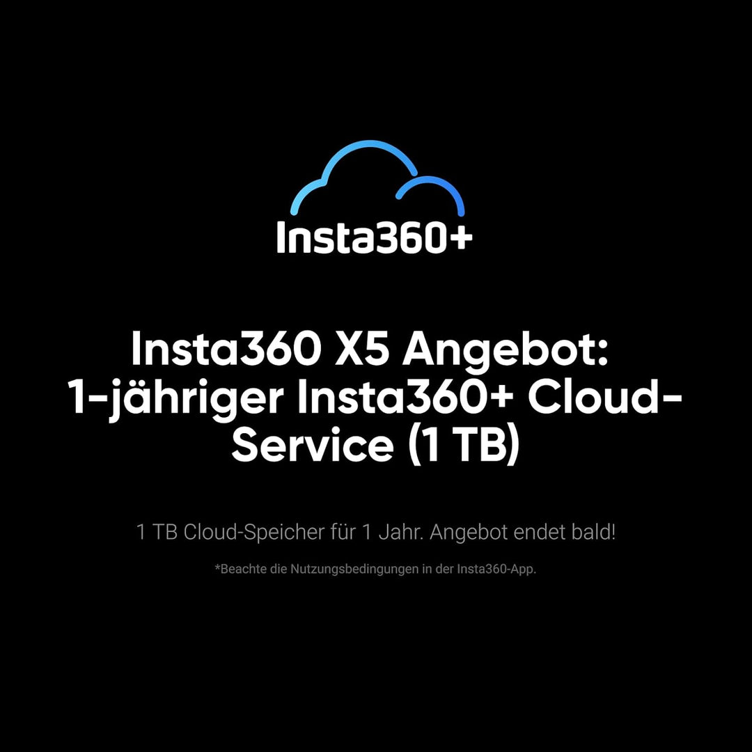 Insta360 X5 - wasserdichte 8K 360°-Action-Cam, Spitze bei wenig Licht, Unsichtbarer Selfie-Stick-Eff