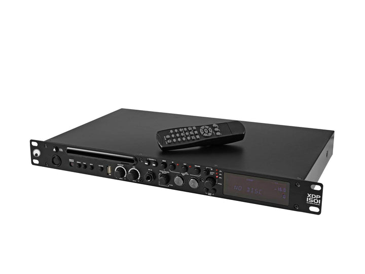 OMNITRONIC XDP-1501 CD-/MP3-Player | 1 HE flacher CD-/MP3-Player mit USB-Port, Mikrofon-Eingang und