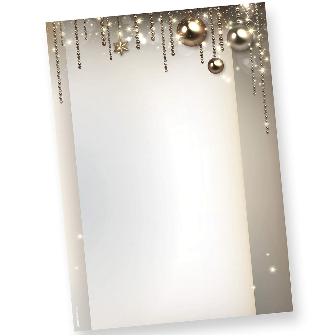 Weihnachtsbriefpapier NOBLESSE 250 Blatt elegantes Briefpapier Weihnachten Papier DIN A4, 250 Blatt