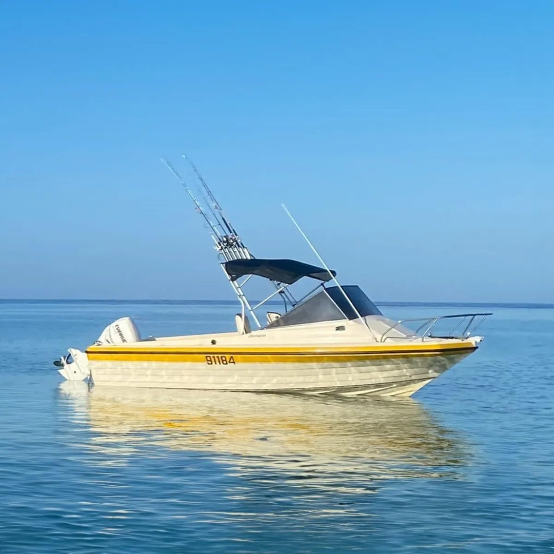 Oceansouth Angelrutenhalter CLAMP-ON Aluminium für Biminis Angelrutenhalter für Sonnenverdeck, Angel