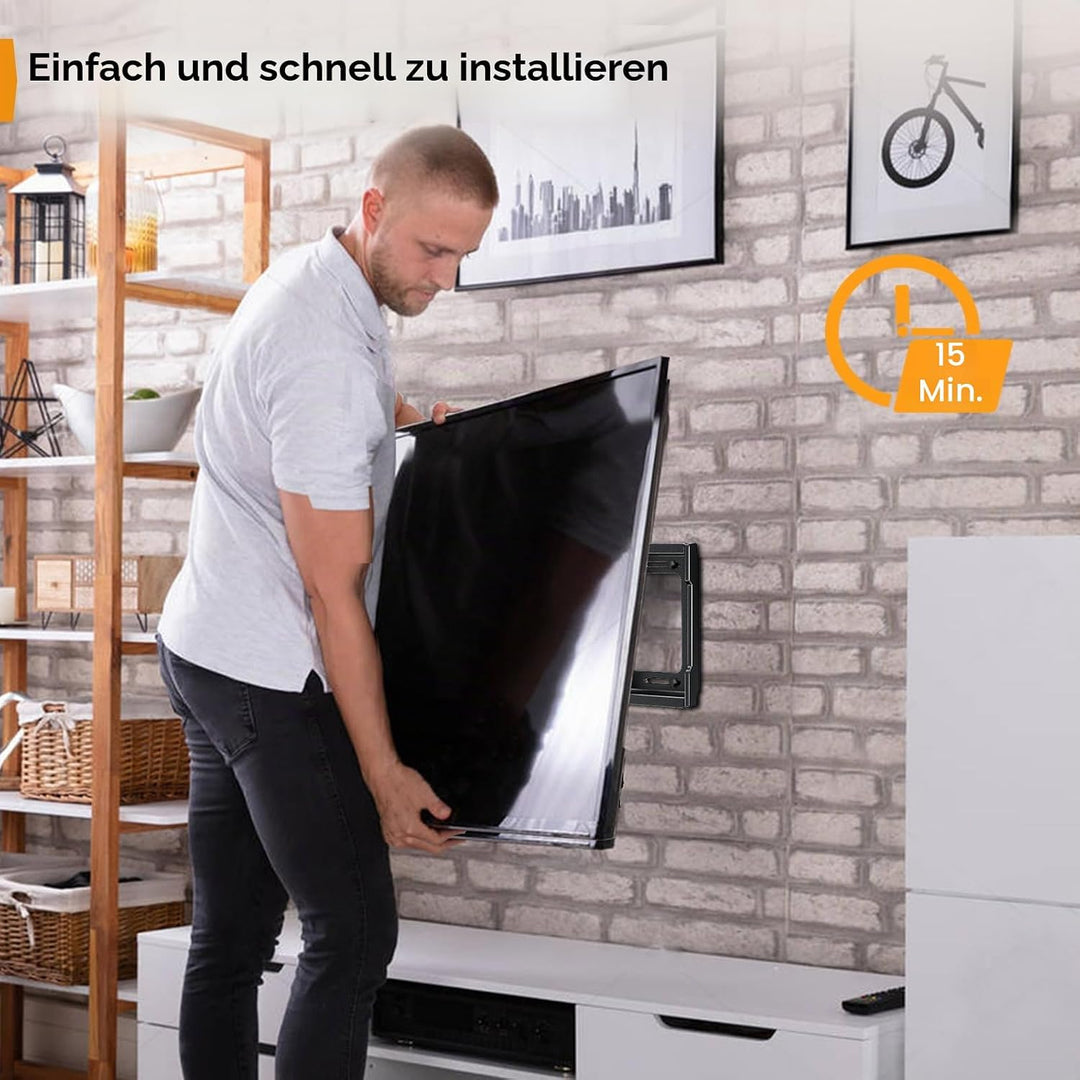 Perlegear TV-Wandhalterung, neigbar, für LED, LCD, OLED, Flachbildfernseher von 26 bis 65 Zoll, VESA