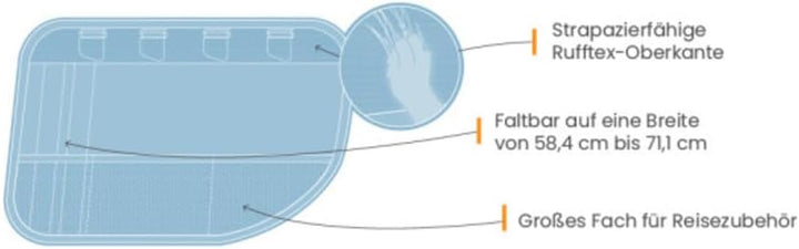 Kurgo Autotürschoner für Hunde, Schützt Autotüren vor Hundekrallen und Schmutz, Mit Taschen, Einstel