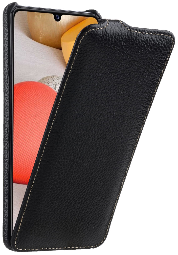 STILGUT UltraSlim kompatibel mit Samsung Galaxy A42 Hülle aus Leder - Samsung A42 5G Flip Case, Klap