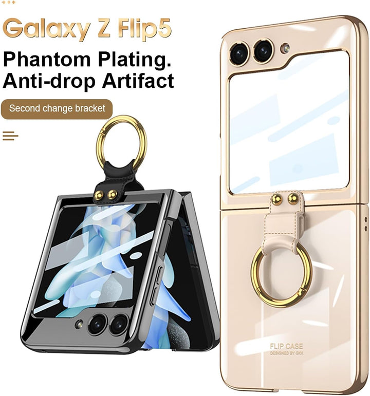 CeeEee Hülle Z Flip 5 Handyhülle Kompatibel mit Samsung Galaxy Z Flip 5 5G Transparent Stossfest Hül