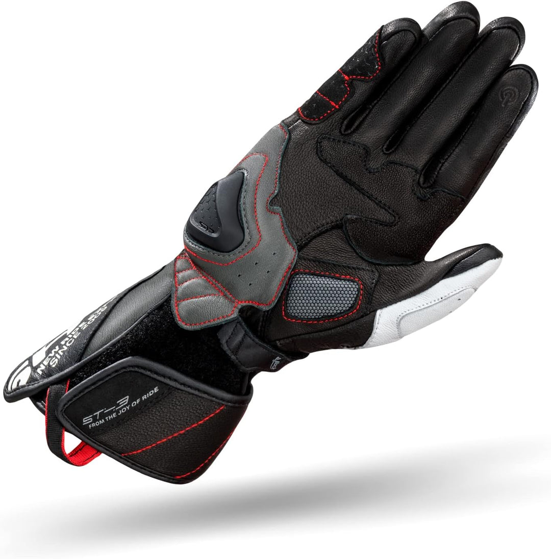 SHIMA Men's St-3 Handschuhe XXL Weiss/Rot, XXL Weiss/Rot