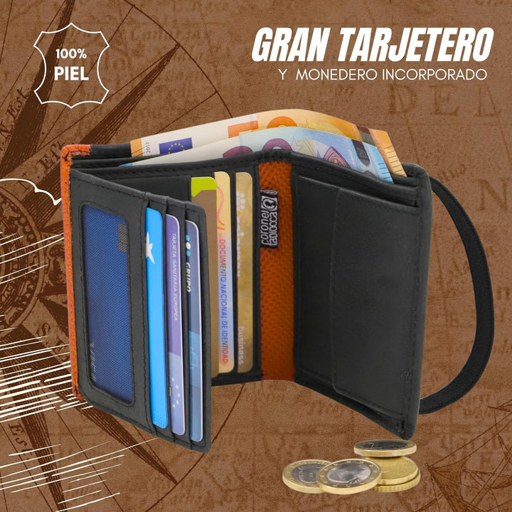 CORONEL TAPIOCCA Herren Geldbörse Wallet Geldbeutel Herren Wallet Portemonnaie Brieftasche Herren Ge