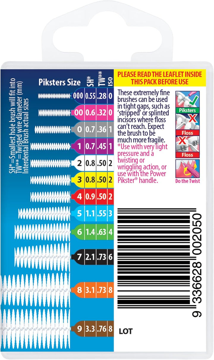 Pikster Interdental Brushes (40 Pack, Size 0 (Grey)) 1 stück (40er Pack) Size 0 (Grey), 1 st&amp;
