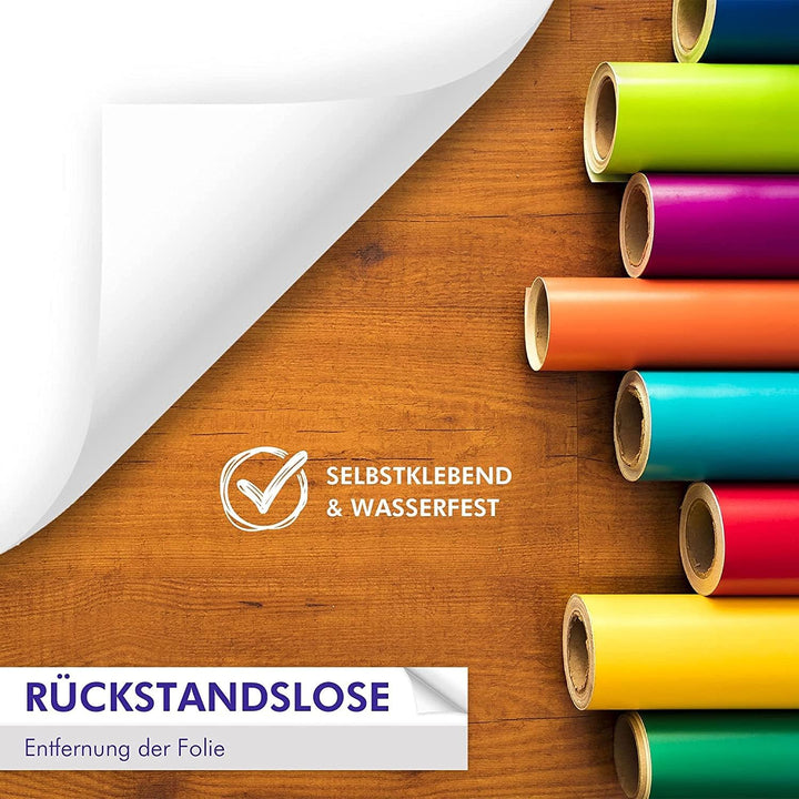 Klebefolie 751 grün glänzend, 100cm x 5 m - Klebefolie - Plotterfolie - Wandschutzfolie - Möbelfolie