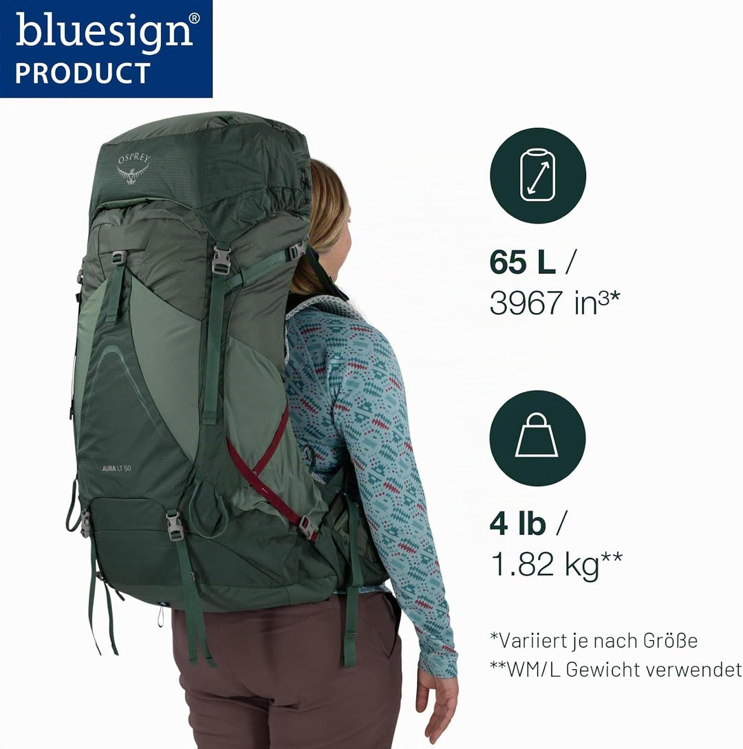 Osprey Europe Damen Aura Ag Lt 65 Backpack Schwarz WM/L, Schwarz WM/L