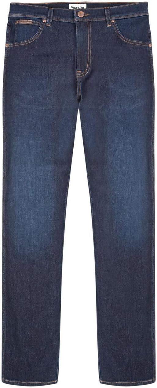 Wrangler Herren Jeans Texas Slim - Blau - Silkway W29-W50 Stretch Baumwolle 28W / 32L Wild Horse, 28