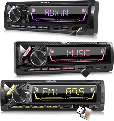 XOMAX XM-RD283 Autoradio mit integriertem DAB+ Tuner, FM RDS, Bluetooth Freisprecheinrichtung, USB,