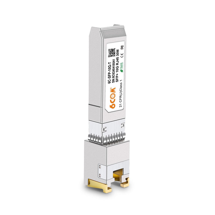 6COMGIGA 10GBase-T SFP+ Transceiver, 10G SFP+ zu RJ45 Kupfermodul, CAT.6a/7, bis zu 30 Meter, kompat
