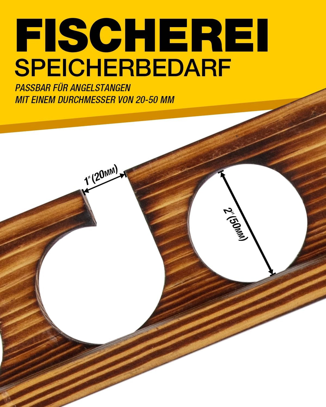 Ghosthorn Rutenhalter für bis zu 6 Ruten-Wand oder Deckenmontage-Rutenständer Angeln für Garage &amp; We