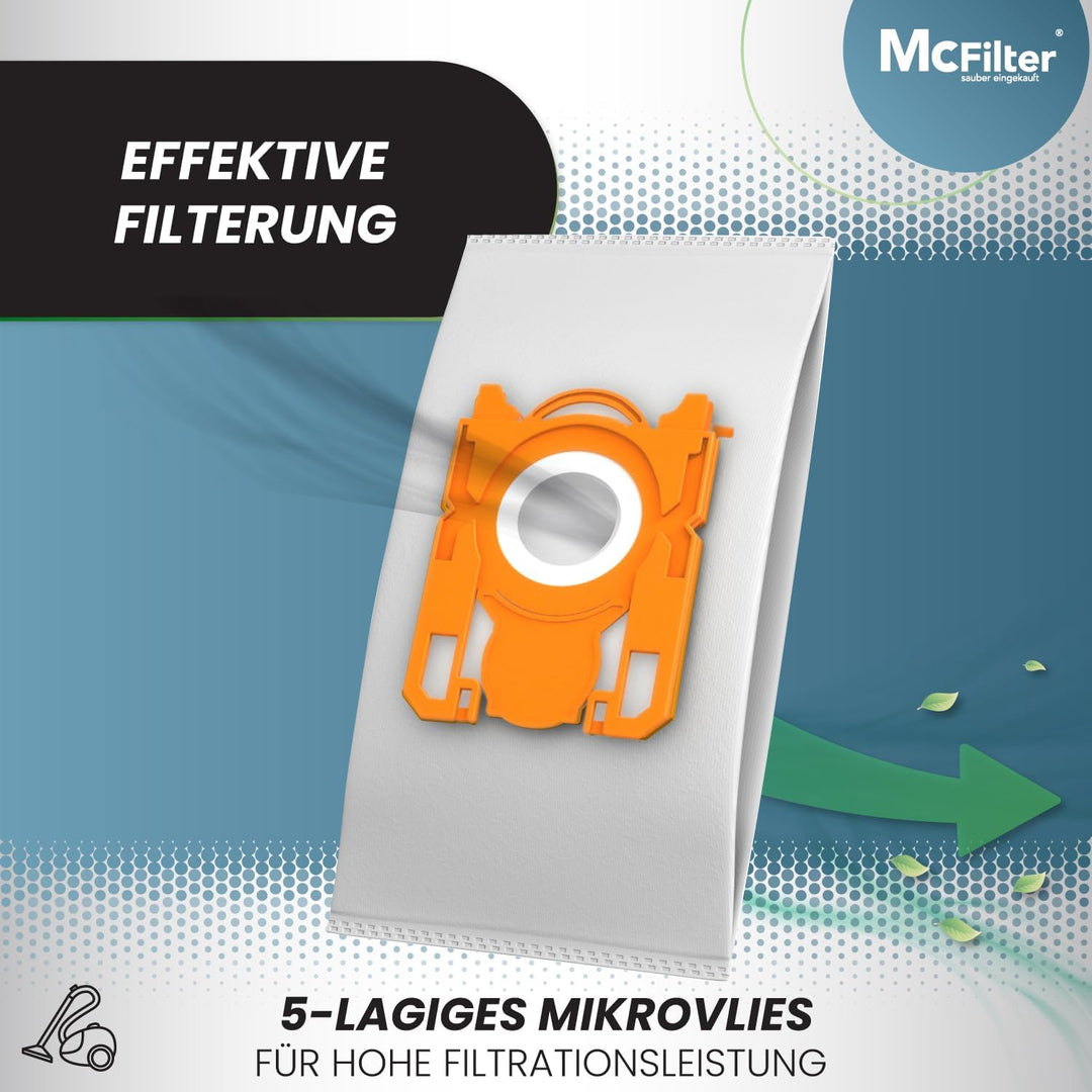 McFilter | 20 Staubsaugerbeutel geeignet für Philips S-Bag/AEG-Electrolux/Volta/Zanussi | Mikrovlies
