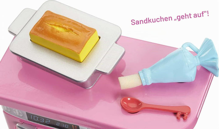 Barbie FHP57 - Barbie-Puppe mit Backofen und aufgehendem Gebäck, Spielzeug ab 3 Jahren