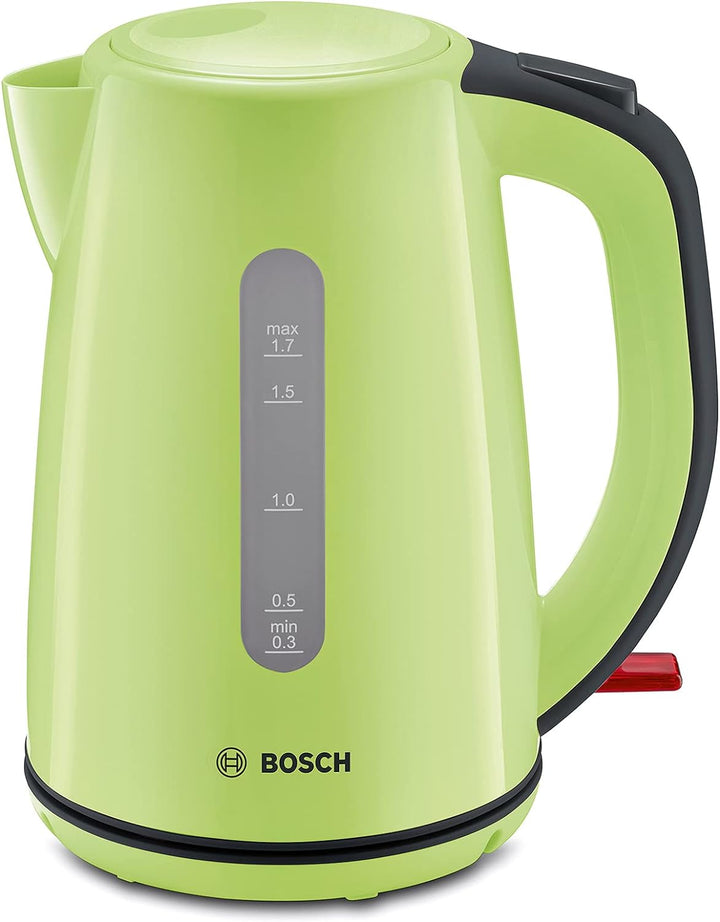 Bosch kabelloser Wasserkocher TWK7506, Abschaltautomatik, Überhitzungsschutz, Kalkfilter, 1,7 L, 220