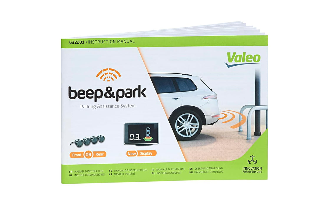 VALEO 632201 - Einparkhilfe - Beep&Park Kit: 4 Sensoren + 1 LCD Display - Fronteinbau oder Heckeinba