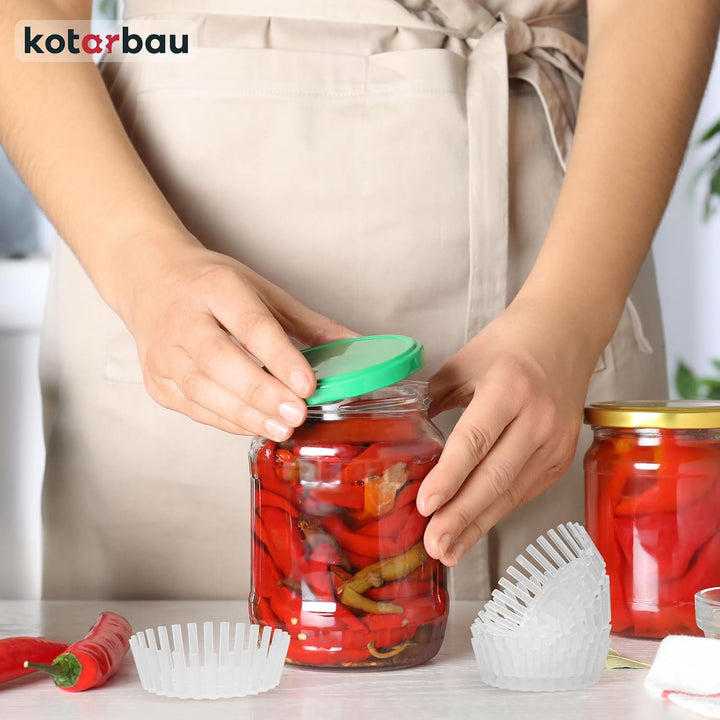 KOTARBAU® 30er Set Gärgewicht für Einmachgläser ⌀ 100 mm Polypropylen Gärgewichte Gärdeckel Einmachh