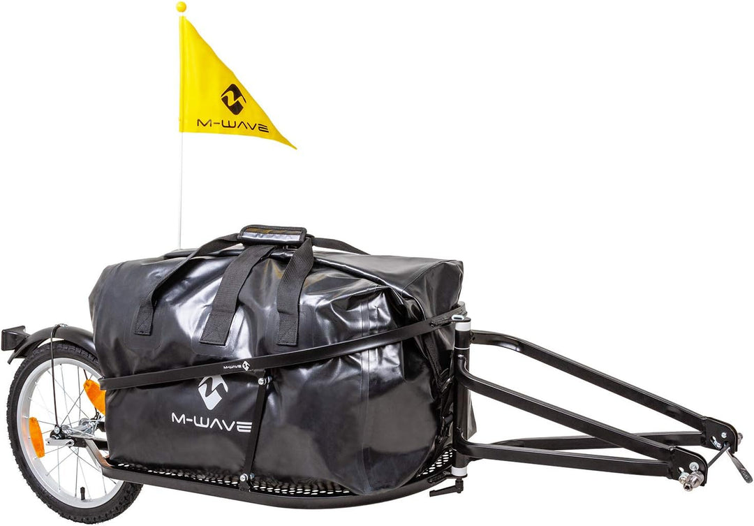 M-Wave Stalwart Single 40 Einspur Gepäckfahrradanhänger, Fahrradanhänger, Lastenanhänger, Einrad-Anh