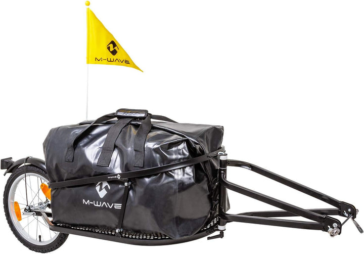 M-Wave Stalwart Single 40 Einspur Gepäckfahrradanhänger, Fahrradanhänger, Lastenanhänger, Einrad-Anh