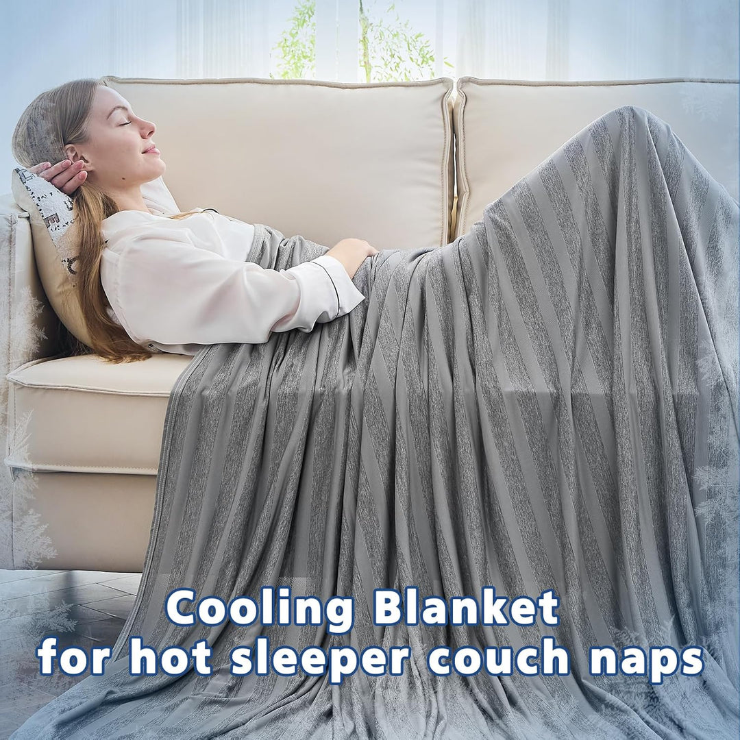 EMME Kühldecke Kühlende Decke, Arc-Chill Q-Max>0,5, 152 x 203 cm, 2 in 1 Doppelseitige Dünne Sommerd