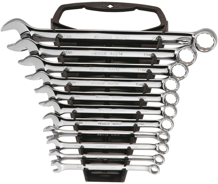 SATA ST09022SJ Ringmaulschlüssel-Set, metrisch, verchromt, 8 mm bis 22 mm, 11-teilig Metric 11-teili