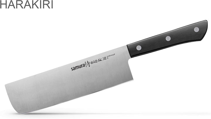 SAMURA Harakiri Profi Messer XXL Geschenk Set Ultra-scharf, AUS 8, Gemüsemesser, Allzweckmesser, Nak