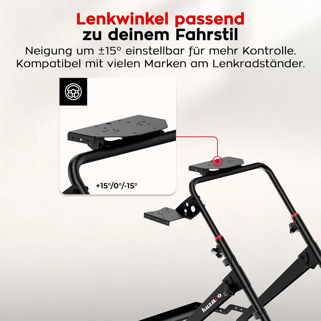 huzaro Speed 4.0 | Lenkradständer für Logitech Thrustmaster Fanatec | Racing Cockpit mit Halterung f