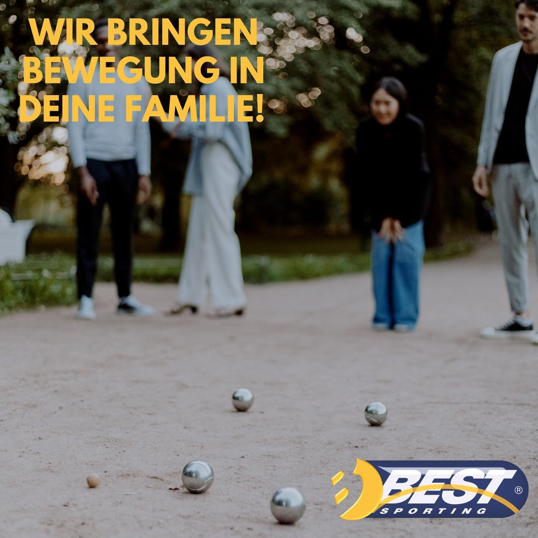 BEST SPORTING Boules-Set Metall I 6 Boule Kugeln & 2 Zielkugeln I Boccia Spiel Outdoor I Boule-Set K