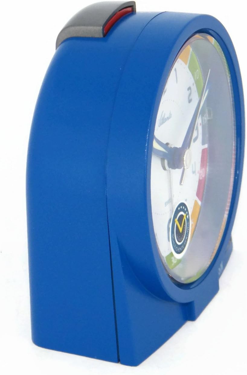 Atlanta Kinderwecker Ohne Ticken Jungen Blau Lernuhr Analog - 1937-5