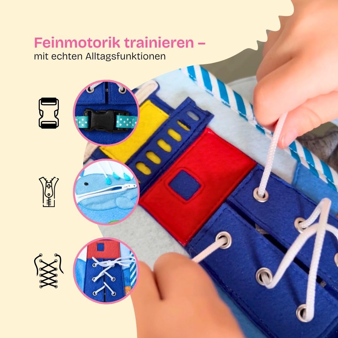 Jolly Designs – Magischer Fisch - 2 Seiten – Montessori Spielzeug ab 2 Jahren, Magischer Fisch