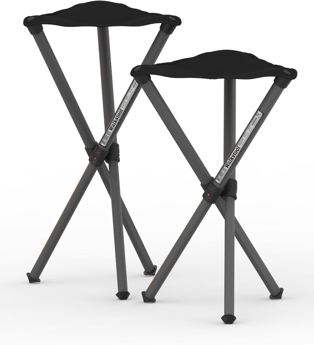 Walkstool - Modell Basic - 3-Beiniger Klapphocker aus Aluminium - Faltbar - 2 wählbare Modelle mit d