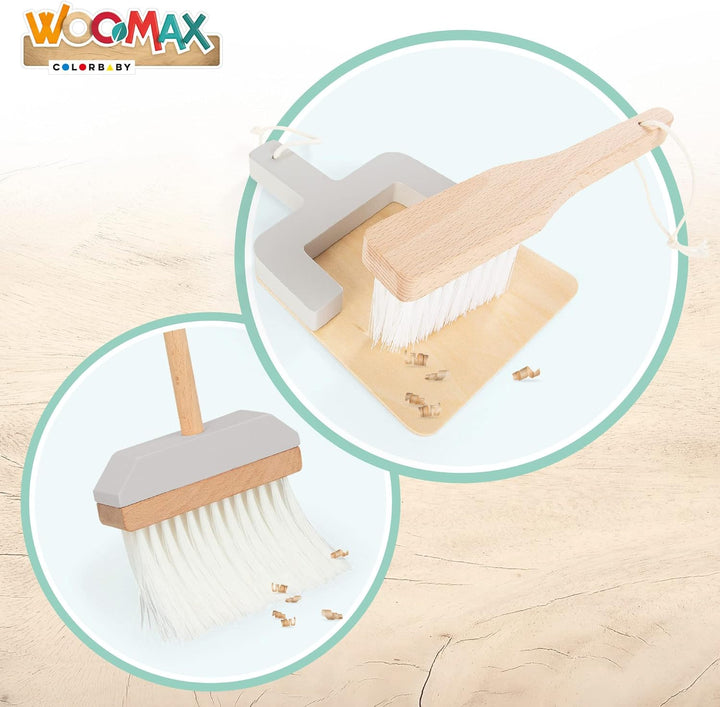 WOOMAX 49297 49297-Woomax-Reinigungsset für Holz, 23,5 x 23,5 x 75 cm + 3 A, Reinigungsset, normal