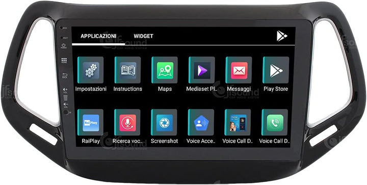 Personalisiertes Autoradio für Jeep Compass Android GPS Bluetooth WiFi USB DAB+ Touchscreen 10" 8cor