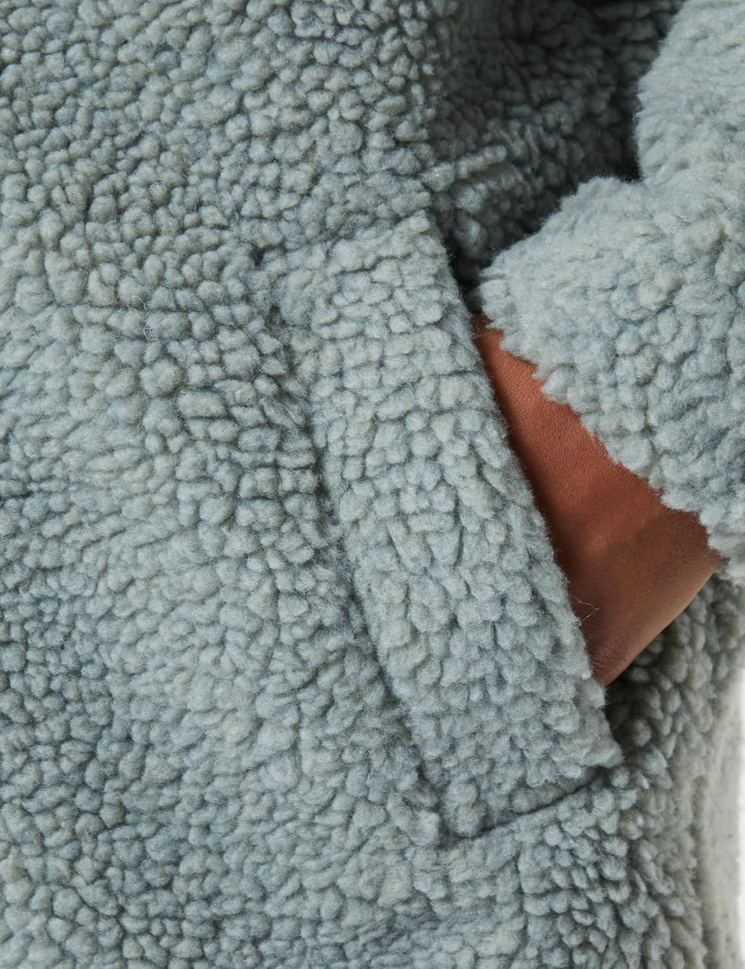 ONLY Damen Kurzmantel ONLNewAurelia Sherpa Coat Plüschmantel S Lily Pad, S Lily Pad