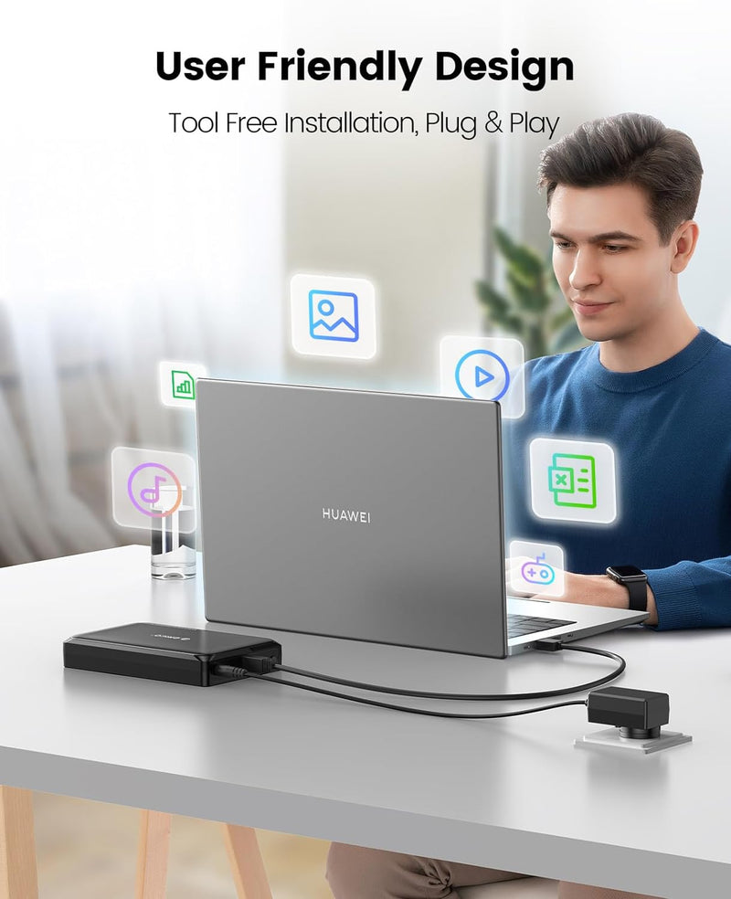 ORICO Festplattengehäuse 3,5 Zoll, USB 3.0 Werkzeugloses Externes Gehäuse für 3,5, 2,5 Zoll SATA HDD