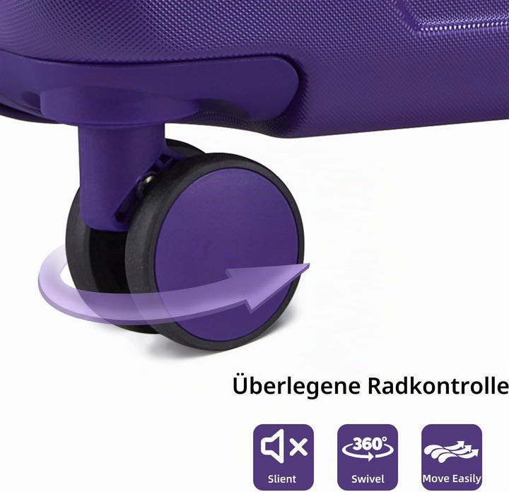 LARVENDER Kofferset 6 Teilig Hartschale Leicht ABS Erweiterbar Reisekoffer Haltbar Handgepäck Sets 4