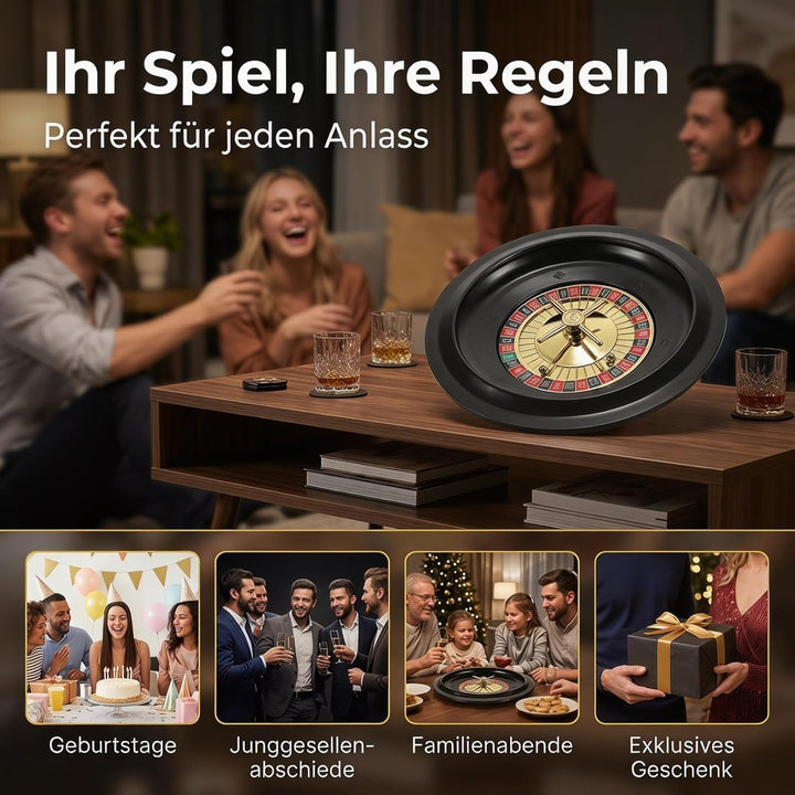 Toyvian Russisches Roulette Tischspielrad -Roulette-Tisch Party-Rad Tischspiel Rad Partyspiel Pokerr