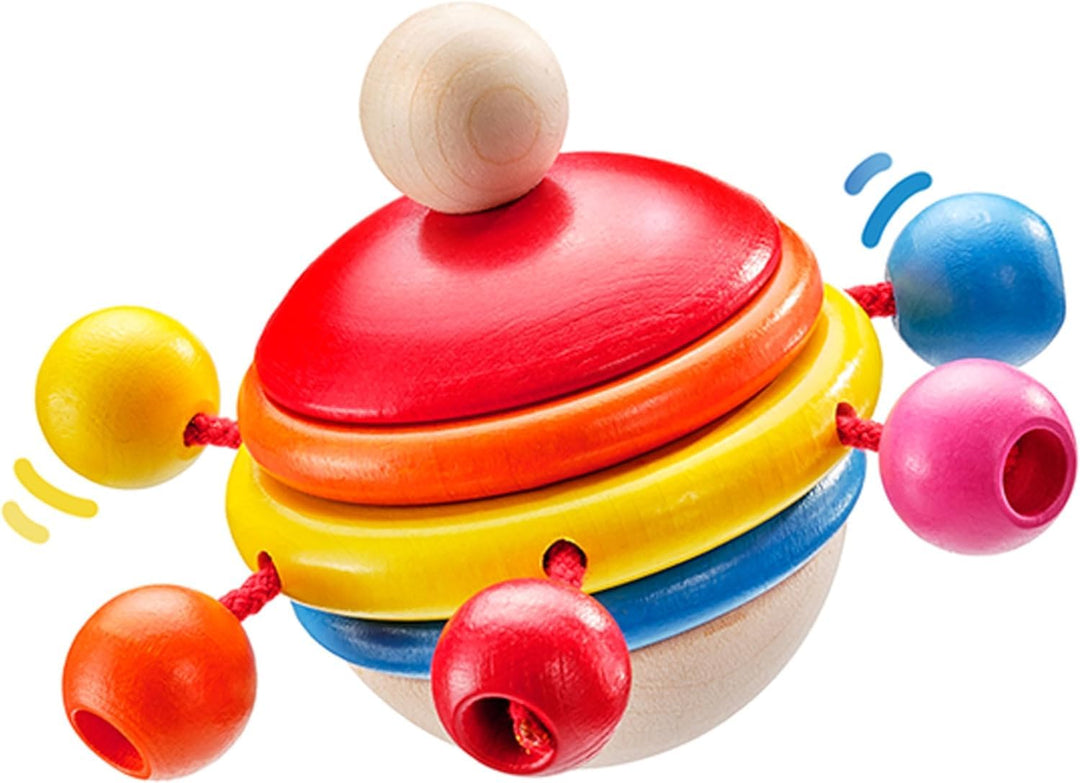 Selecta Greifling Set | Rotondo ab Geburt + Rolina Lok-Greifling | Holzspielzeug Baby | Selecta