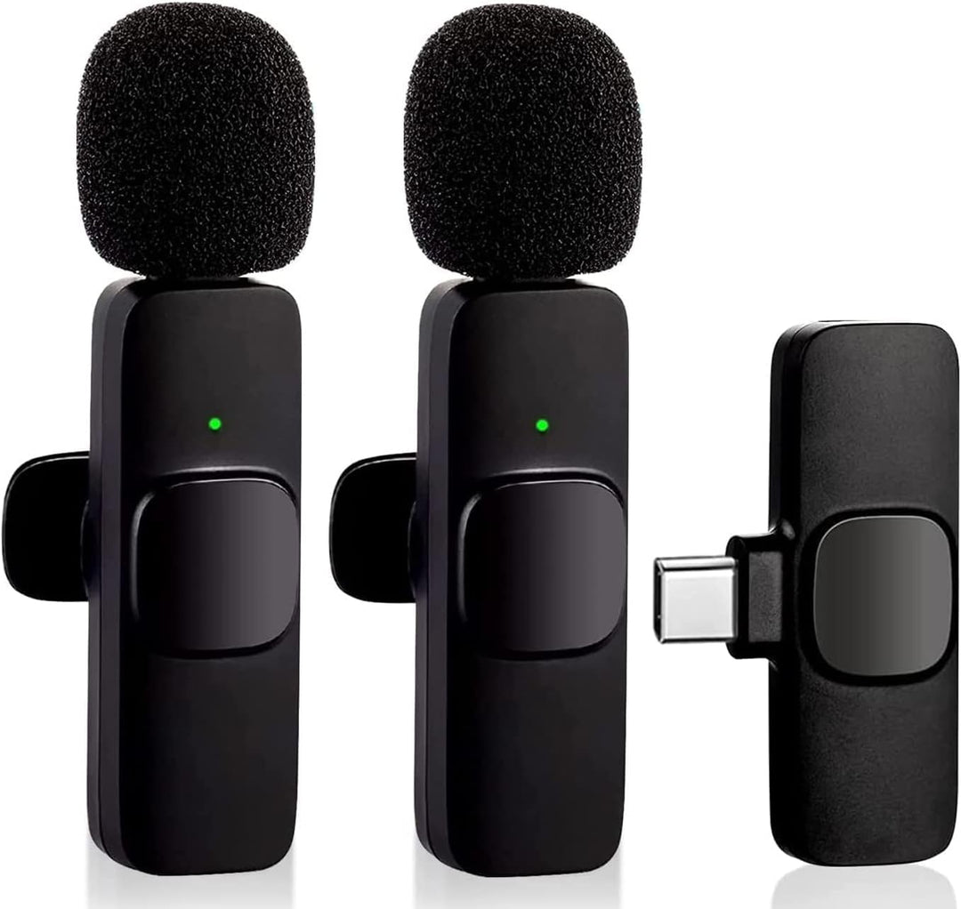 Kabelloses Lavalier-Mikrofon, universell, (Android, PC, Apple) – Clip für Interviews Youtube Faceboo