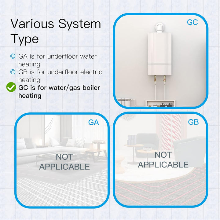MOES WiFi Thermostat Programmable Room Temperature Controller for Gas Boiler Temperature HumidityTuy