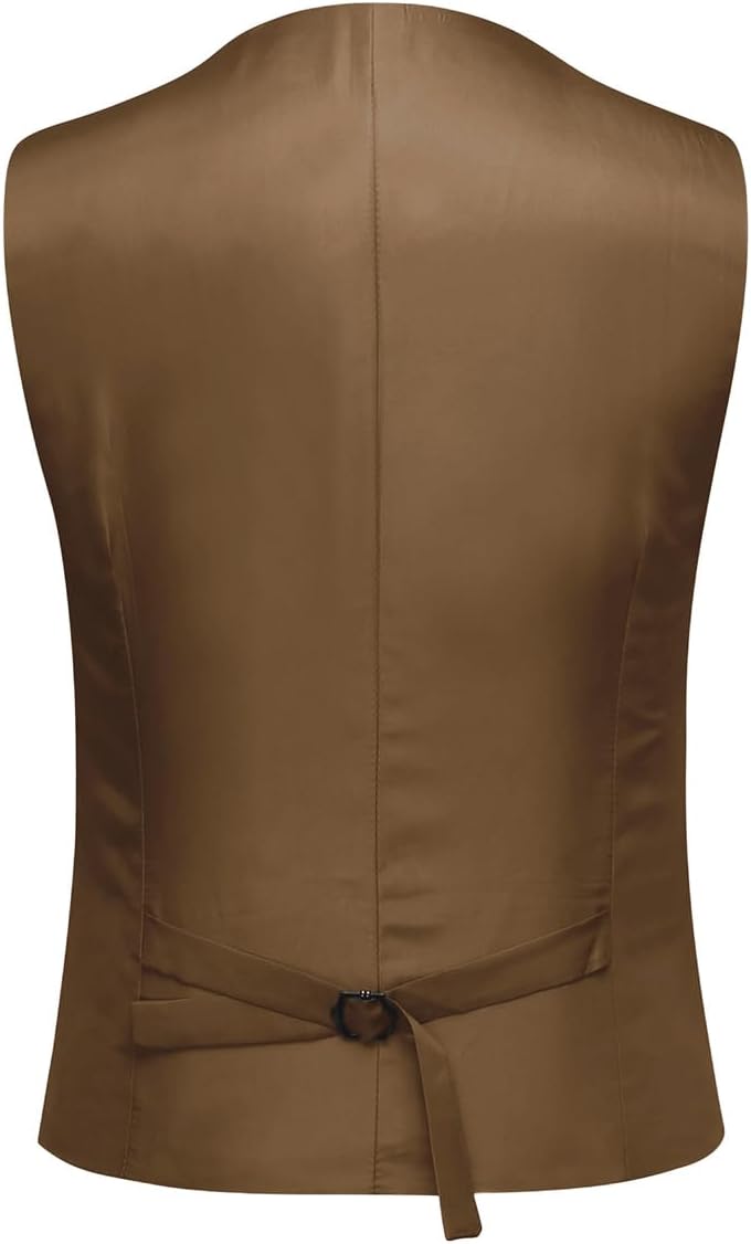 Anzug Herren Slim Fit 3 Teilig Anzüge Herrenanzug Sakko für Hochzeit Business S Kaffee, S Kaffee