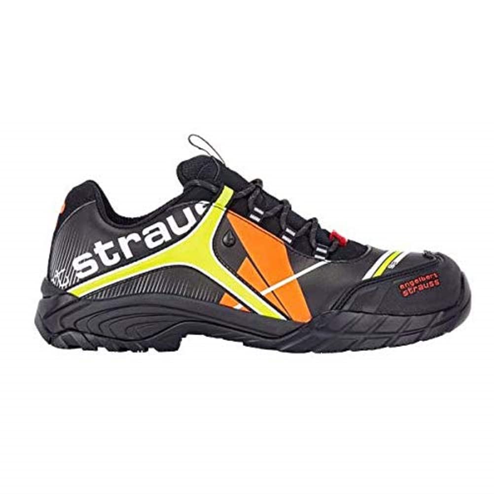 Engelbert Strauss 93588-44/black/warning orange/warning yellow Sicherheitshalbschuhe Turais, 44, Sch