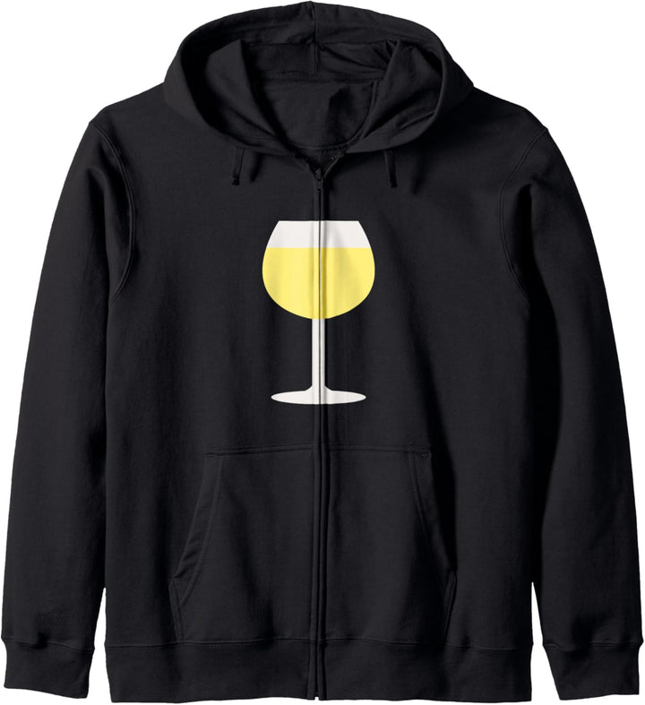 Glas von Weisswein Kapuzenjacke