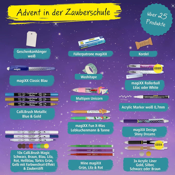 ONLINE Magic Adventskalender 2025 I Kreativ Kalender Teenager Mädchen, Jungen &amp; Erwachsene I Schreib