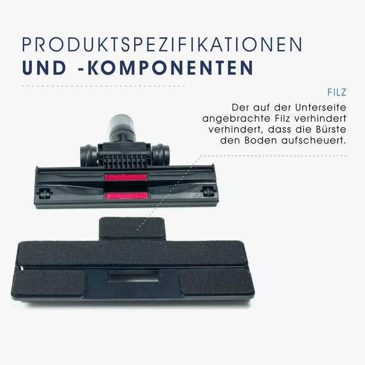 Parkettbürste für Zentralstaubsauger Durchmesser ø32mm