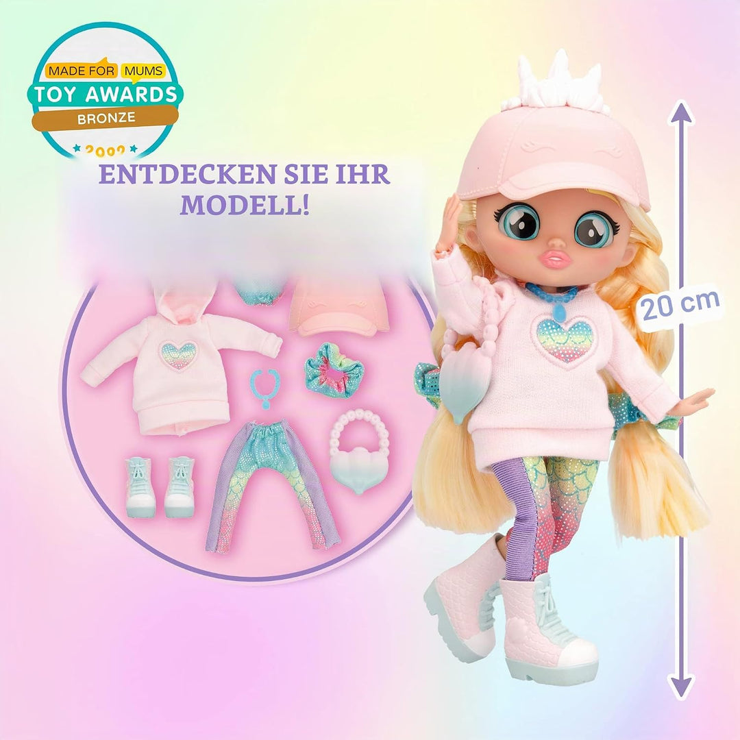 BFF Babys Papageien Stella | Sammlerbare modische Puppe mit Langen Haaren, Stoffkleidung und 9 Zubeh