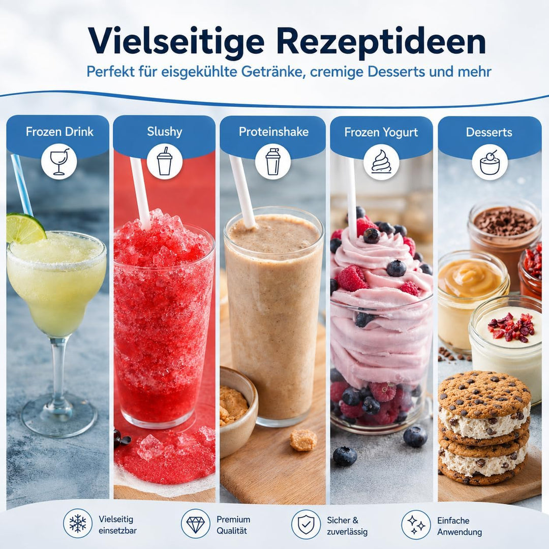 4 Stück Creami Swirl Behälter kompatibel mit Ninja CREAMi NC700/NC701EU Serie, 480 ml Eisbehälter mi