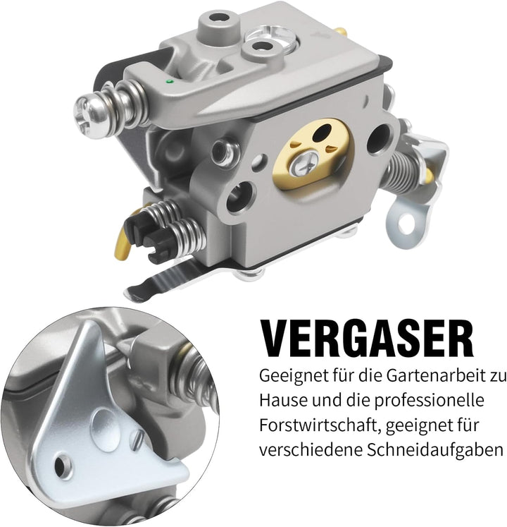 WT-625 Vergaser mit Luftfilter Benzinfilter, Ersatz für Partner 351 352 370 371 390 Ersatz für McCul