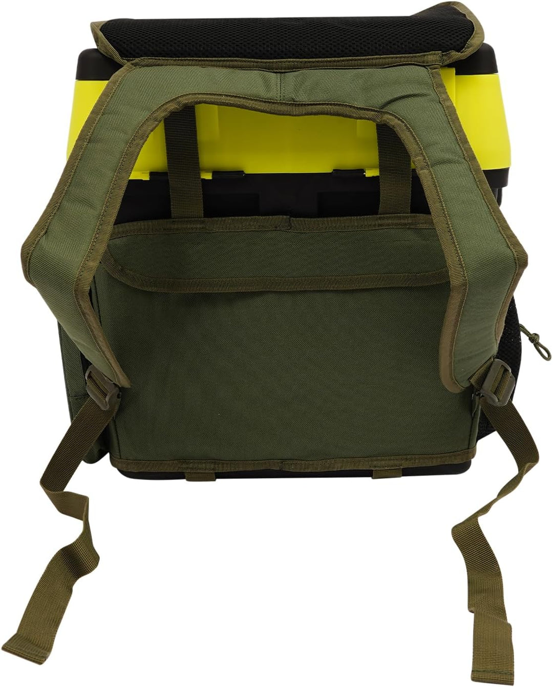 37.5x33.5x20.5cm Angelrucksack Angeltasche Angelbox Angelkoffer (Schwarz) | Wasserabweisend Aufbewah